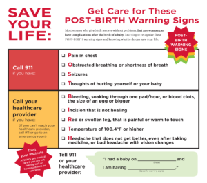 Image of Post-Birth Warning Signs